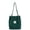 Green, variant on Women's Corduroy Tote Bags Foldable Lightweight Shoulder Bag with Button Ladies Shopping Handbags Work Undrarm Purse Black