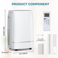 thumbnail image 3 of Moifoi 13000 BTU Portable Air Conditioners with Remote Control, 3-in-1 Free Standing Cooling AC Unit , Cools Room up to 750 sq.ft, Smart/Sleep Mode,3 Speed,Auto Swing,24H Timer, 3 of 8