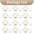 Glasseam Gold Geometric Tealight Candle Holders Bulk for Spring Wedding