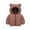 Coffee C, variant on Ashirexll Kids Hooded Puffer Jacket for 2-8 Years Solid Color Long Sleeve Zipper Pocket Winter Casual Down Coat