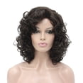 thumbnail image 1 of Lydell Peluca sintética completa de color marrón castaño afro rizado de longitud corta para mujer (marrón castaño), 1 of 5