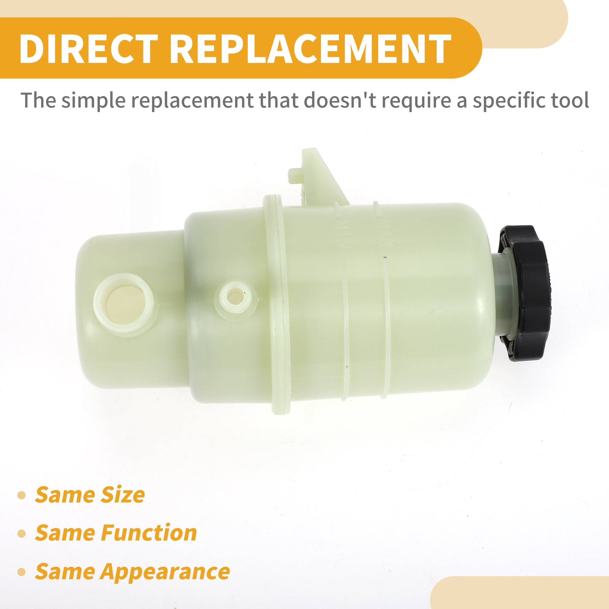 Unique Bargains Power Steering Reservoir - No.4743676AD Car Automotive Power Steering Tank - for Dodge Grand Caravan 2011-2020 Plastic Beige - 1 Pc