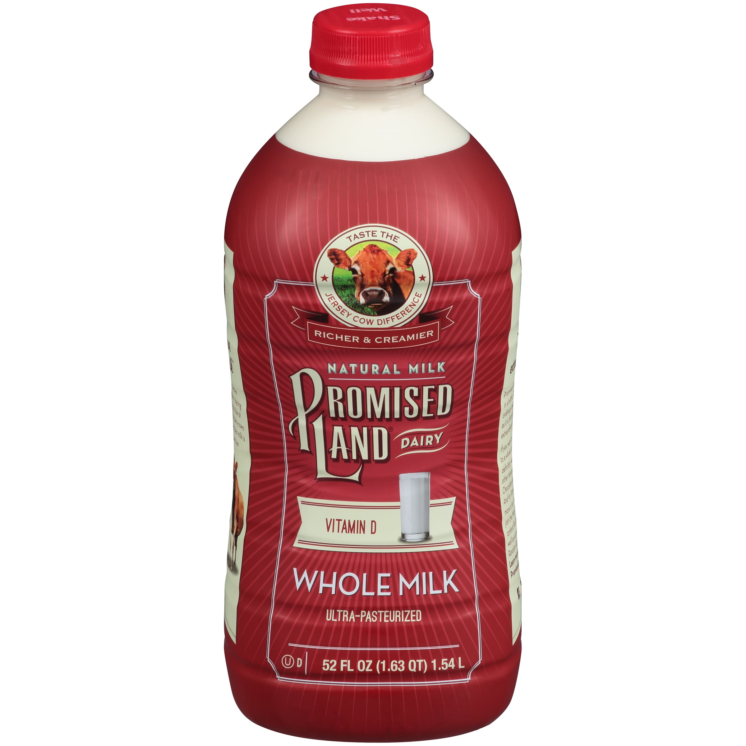 Promised Land Dairy Vitamin D Whole White Milk, 52 Oz.
