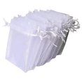 thumbnail image 1 of ¡Gran oferta de almacenamiento! Fengga - 100 bolsas de hilo de red, transparentes, con cordón, para regalo, 100 bolsas de gasa., 1 of 6