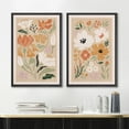 thumbnail image 2 of IDEA4WALL Framed Canvas Print Wall Art Set Mid-Century Gallery Abstract Pastel Flower Blossom Collage Fine Art Farmhouse/Country Wall Decor for Living Room, Bedroom, Office - 16"x24"x2 Black, 2 of 5
