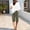 #309-Army Green, variant on Womens Shorts Elastic Drawstring Waist Side Pocket Rolled Hem Solid Soft Breathable Casual Linen Shorts for Summer Gift