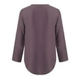thumbnail image 6 of Womens Tops Zipper Button Long Sleeves Loose Chiffon Shirt Clothing Long Sleeve Shirts for Women, 6 of 8
