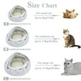 thumbnail image 4 of Soft Plush Round Pet Bed Anti-Slip Bottom Bed Autumn Winter Indoor Warming Bed for Small Medium Dog/Cat 50X50CM GRAY LONG PLUSH, 4 of 8