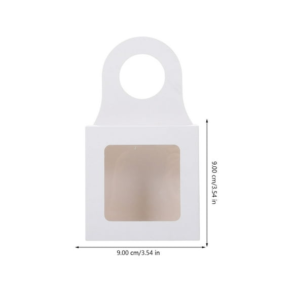 Raindrops Party Box Paper Wine Bottle Box White 25Pcs 3.5X3.5X1.2In