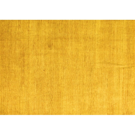 Ahgly Company Machine Washable Indoor Rectangle Abstract Yellow Modern Area Rugs, 5' x 7'