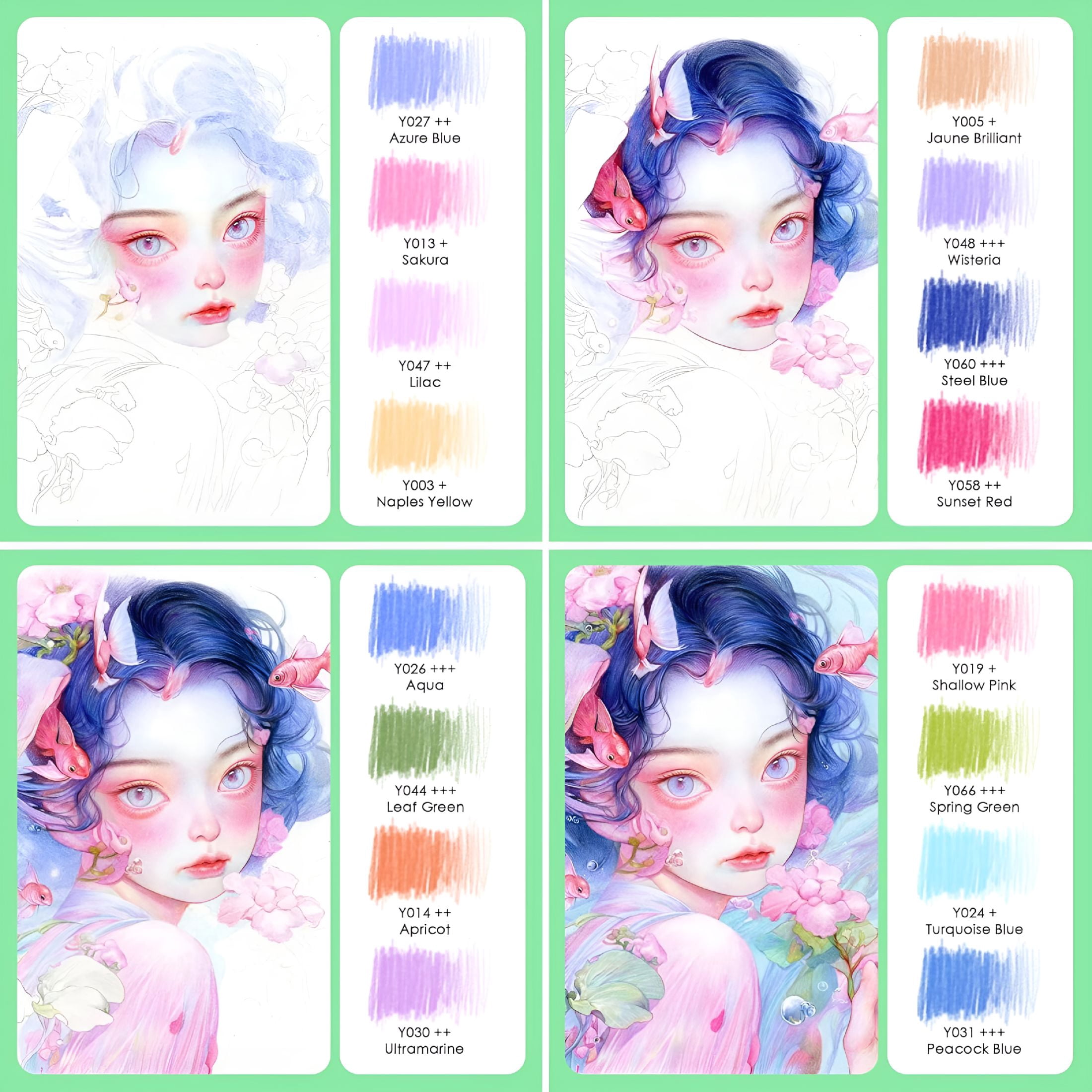 CCOCC 72+2 Count Macaron Pastel Colored Pencils for Adult Coloring Books,Artists Soft Core,Ideal for Drawing Blending Shading,Coloring Pencils Set Gift for Adults Beginners