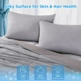 thumbnail image 3 of Cooling Pillow Cases Double Sides Zippered Pillow Covers Set of 2, Perfect Pillowcases for Hot Sleepers, Machine Washable, Queen 20"x30" Grey (2 Pack), 3 of 8