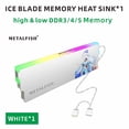 thumbnail image 1 of DRAM Heatsink 5V-3PIN ARGB DDR3 DDR4 DDR5 Aluminum Memory Module Cooling Vest With Thermal Pad for Desktop Computer PC White 1 PCS, 1 of 6