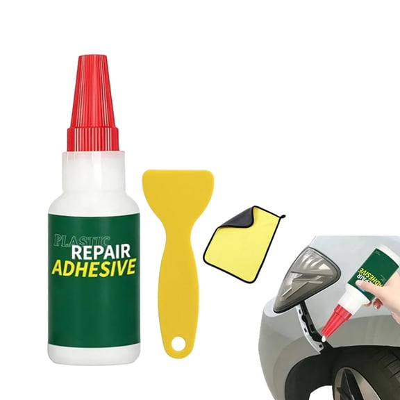 Multi-purpose Car Bumper Repair Adhesive, 20ml Quick-Curing Easy Car Repair for Bumper, Trim, Plastic Cracks Breaks (1PC)