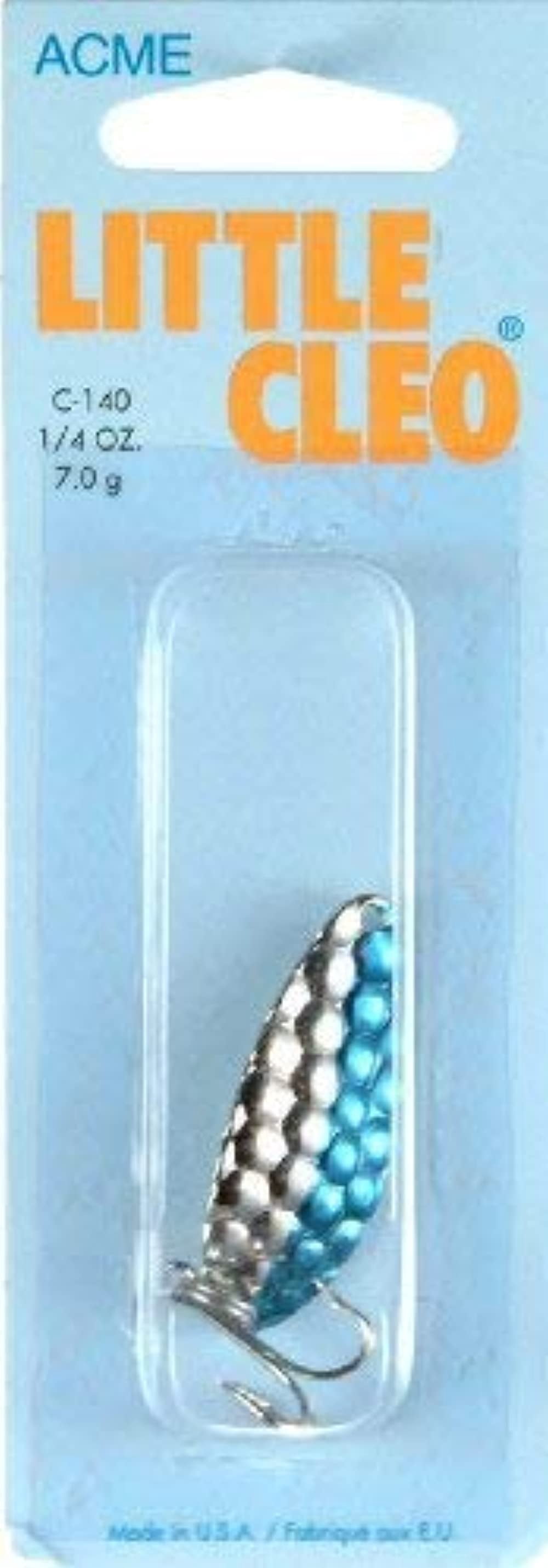 Acme Tackle Little Cleo Spoon 1/4oz Hammered Neon Blue