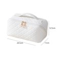 thumbnail image 3 of Difusor De Aceite Esencial Bolsa de cosméticos de PU Caja de maquillaje a cuadros de gran capacidad para regalos de vacaciones (Blanco) Likrtyny Cuidado Belleza, 3 of 9