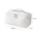 thumbnail image 3 of Difusor De Aceite Esencial Bolsa de cosméticos de PU Caja de maquillaje a cuadros de gran capacidad para regalos de vacaciones (Blanco) Sywqhk Cuidado Belleza, 3 of 9