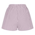 thumbnail image 5 of zbxnLI Plaid Shorts for Women Cotton Linen Lounge Shorts Elastic Waist Loose Pjs Pajama Shorts, 5 of 6