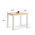 thumbnail image 2 of Livinia Cabin 33.5" Modern Farmhouse Wooden Dining Table (White-Oak), 2 of 7
