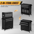 thumbnail image 3 of Rolling Tool Box with Wheels and Drawers, High Capacity Rolling Tool Chest with Large Storage Cabinet, Black Tool Storage Cabinet, 3 of 11