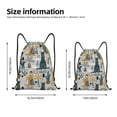 thumbnail image 2 of Fuzoiu Llama and Cactus1 Print Drawstring Backpack for Gym, Travel, Yoga,Sports Sackpack String Bag for Women Men-Medium, 2 of 6