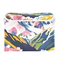 thumbnail image 7 of Yayeee Collapsible Cube Storage Bin with Lid Fabric Closet Decorative Basket with Handles, Abstract Mountain, 7 of 7