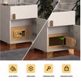 thumbnail image 2 of AFANQI Smart Nightstand w/Security Safe Lock Box, 3-Color Light,Wireless Charging, 2 of 9