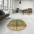 thumbnail image 3 of Ahgly Company Indoor Rectangle Abstract Saddle Brown Oriental Area Rugs, 6' x 9', 3 of 6