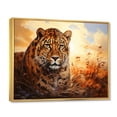 thumbnail image 2 of Designart "Amber Charcoal African Bison Beings" Animals Floater Framed Canvas Art Print, 2 of 7