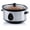 SLO35ABR, variant on Double Slow Cooker, Buffet Server Warmer - 3Qt, 2x1.5Qt Ceramic Pots, Adjustable Temp Control, Glass Lids - Silver for Parties & Holidays