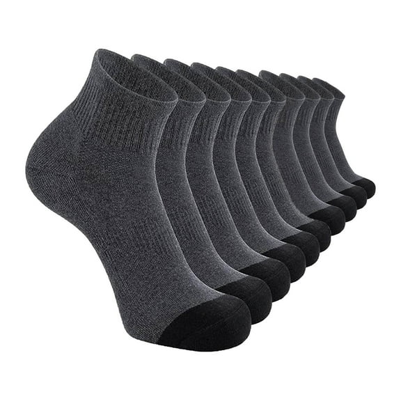 Wdfiry Men's Athletic Socks Casual Solid Color Sweat-absorbing Breathable And Outdoor Socks For Sports 5 Pairs