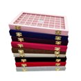 thumbnail image 3 of Lints Jewelry Organizer Large Capacity Storage Box Tray Necklace Rings Holder with Lid for Home Travel Multifunction Case Dark Blue, 3 of 9