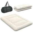 thumbnail image 1 of Costway Full Futon Mattress Japanese Floor Sleeping Pad Washable Cover Carry Bag Beige, 1 of 9