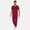 Red, variant on VIAOLI Medical Men' Scrubs Set - V-Neck Top with Jogger Pants & Multi-Pocket Design for Nursing & Doctors