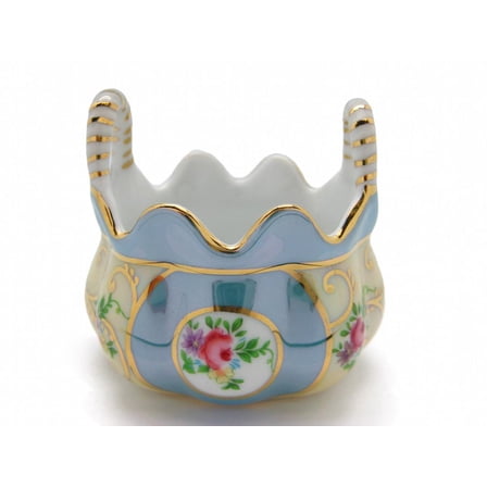 Victorian Antique Basket Jewelry Box Deluxe Gold