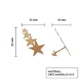 thumbnail image 5 of Aretes de oro 14k GIALLO Broquel GIALLO COLLECTION Rock Star de oro amarillo brillante con cortes diamantados, 5 of 5
