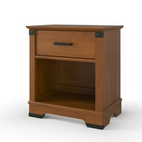 Child Craft Redmond Nightstand with Drawer & Cabinet Storage, Pine Wood Construction, Coach Cherry