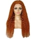 thumbnail image 2 of Peluca pequeña rizada con encaje frontal Fiudx cabello largo y rizado naranja, 2 of 7