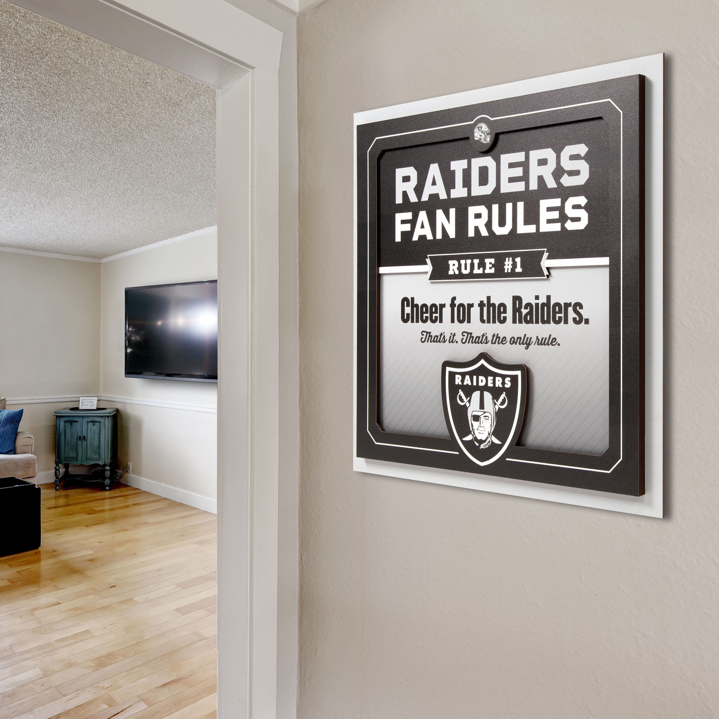 YouTheFan NFL Las Vegas Raiders Fan Rules 3D Wall Art