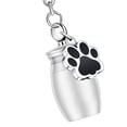 thumbnail image 4 of Urn Keychain Pet Ash Urn Metal Pet Cremation Urn Souvenir Cylinder Funeral Waterproof Ash Container Bottle with A Paw Pendant, 4 of 5