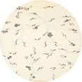 thumbnail image 1 of Ahgly Company Indoor Round Contemporary Lemon Beige Solid Area Rugs, 5' Round, 1 of 6
