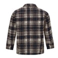 thumbnail image 5 of yoeyez Men's Plaid Button Down Shirts Long Sleeve Laple Shirt Business Checked Dress Shirts Modern Spring Work Jackets with Chest Pocket, 5 of 6