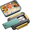 thumbnail image 1 of 304 4 In 1 Lunch Box With Cutlery, Speyang Leak Proof Bento Box, Stainless Steel Bento Box, Leak Proof Spoon Bento Boxes, Lunch Box For Kid And Adults, 1 of 5