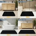 thumbnail image 7 of Bathroom Rugs, 24" x 60" Long Bath Rug, Non Slip Washable Bathroom Runner Rug Soft Thick Absorbent Bath Mat for Shower, Shaggy Plush Luxury Large Bath Rug, Black, 7 of 7