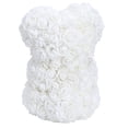 thumbnail image 3 of Rosa artificial única con forma de oso y lazo para San Valentín, color blanco., 3 of 10
