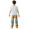 thumbnail image 5 of FORMRS Kids Pajama Pants with Pockets Size 13-14Y Boys Lounge Sleep Bottoms, Vibrant Leaves Pattern, 5 of 8