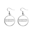 thumbnail image 1 of Short Phrase Studying Pharmacy Ear Dangle Silver Drop Earring Jewelry Woman, 1 of 3