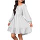 thumbnail image 1 of Vestido Largo de Manga Larga de Color Sólido de Moda Y Cómodo para las Niñas con Falda Plisada de Cinturón para Diario, Viajes, Vacaciones, Fiestas de Cumpleaños, 1 of 9