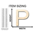 thumbnail image 2 of Unfinished Wood Arial Letter P Shape - Craft - up to 46" DIY 5" / 1/4", 2 of 3