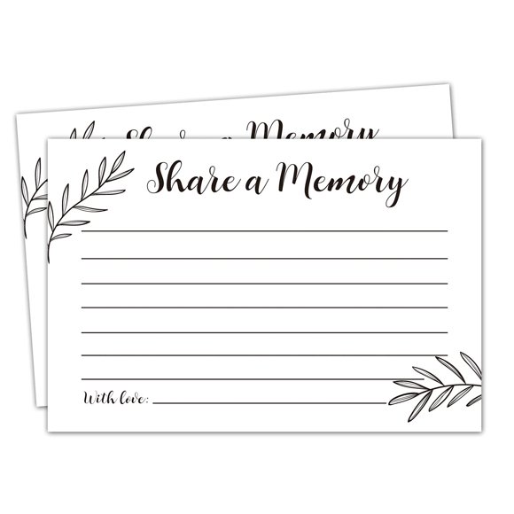 Share A Memory Cards 50 Tarjetas Tarjeta De Memoria Para Celebración De La Vida Graduación Boda Jubilación Fiesta De Despedida 4 Pulgadas X 6 Pulgadas Blanco